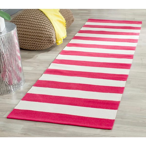 Montauk Red/Ivory 2 ft. x 7 ft. Striped Runner Rug