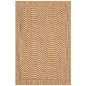 Palm Beach Maize Doormat 2 ft. x 3 ft. Border Solid Area Rug