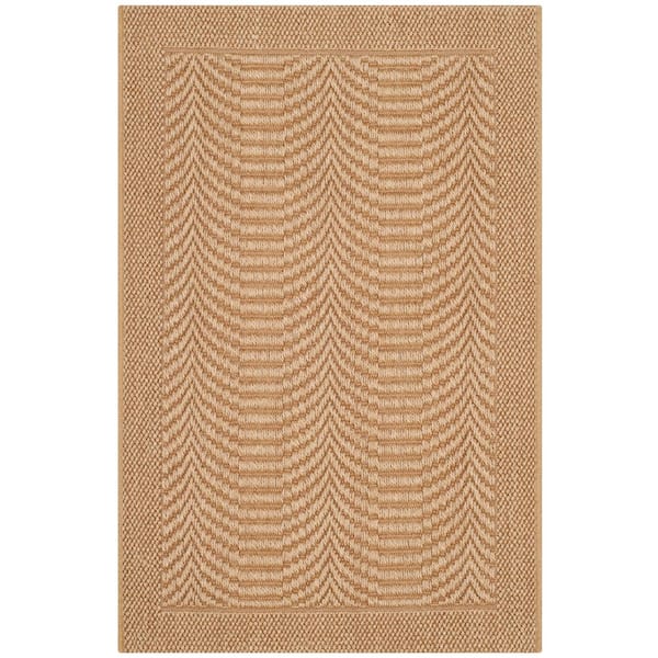 SAFAVIEH Palm Beach Maize Doormat 2 ft. x 3 ft. Border Solid Area Rug