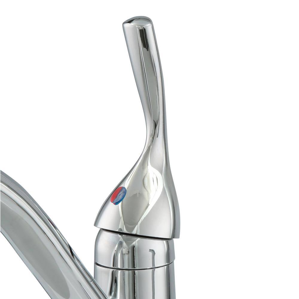 Chrome Single Handle Kitchen Faucet with Pull-out Spray