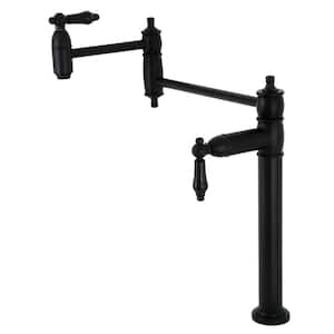 Duchess Deck Mount Pot Filler Faucet in Matte Black