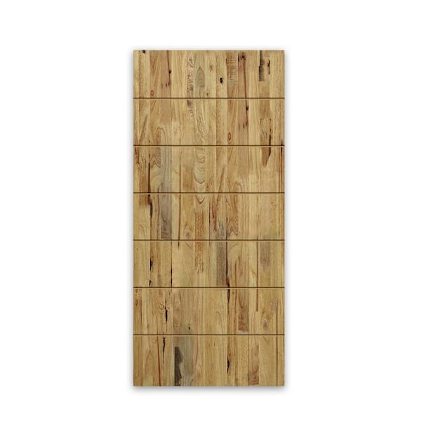 CALHOME 30 in. x 80 in. Hollow Core Weather Oak Stained Solid Wood Interior Door Slab Slab