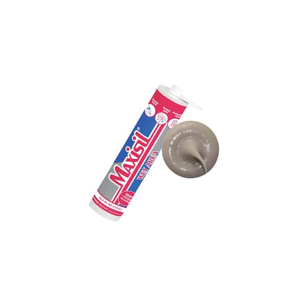 Glass Warehouse Maxisil 10.5 oz. Ivory (Beige/Bisque) Standard Tube Kitchen and Bath Silicone Sealant Tube (4-Pack)