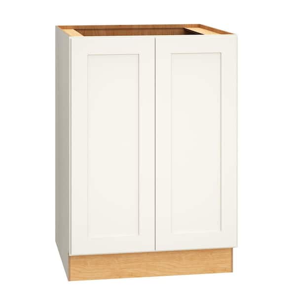 QuickShip Cottage 24 in. W x 24 in. D x 34.5 in. H Assembled Plywood Full Height Door Base Kitchen Cabinet in White