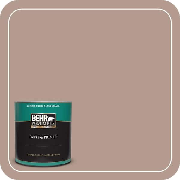 BEHR PREMIUM PLUS 1 qt. #PPU5-15 Postmodern Mauve Semi-Gloss Enamel Exterior Paint & Primer