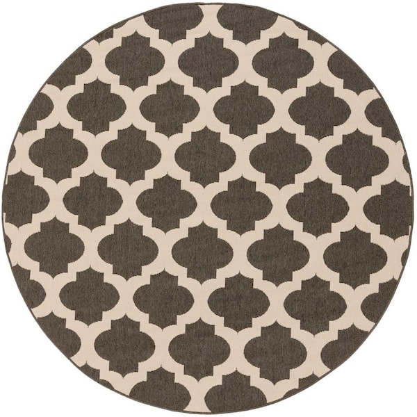 Artistic Weavers Aggie Black 9 ft. x 9 ft. Round Indoor/Outdoor Area Rug