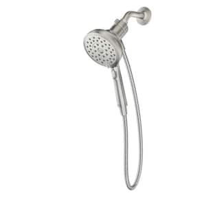 Verso 8-Spray Patterns 2.5 GPM 5 in. Wall Mount Handheld Shower Head with Infiniti Dial in Spot Resist Brushed Nickel