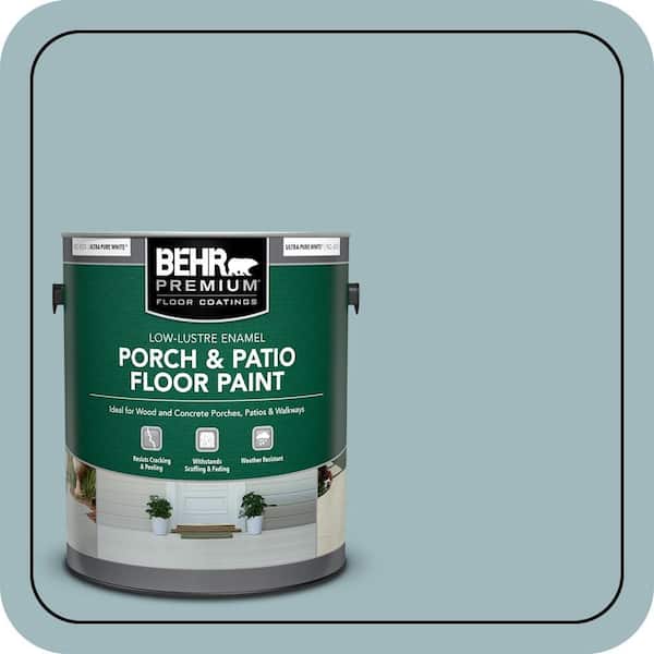 1 gal. #PFC-51 Nautical Blue Low-Lustre Enamel Interior/Exterior Porch and Patio Floor Paint