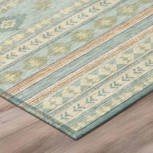 Chantille Machine Washable Indoor/Outdoor Abstract ACN3124 Sky 2 ft. x 3 ft. Accent Rug