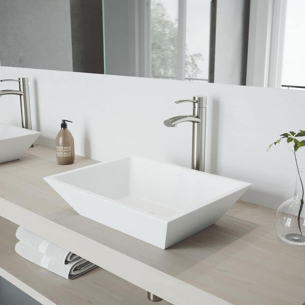 Elegant Brushed Nickel Single-Hole Vessel Bathroom Faucet