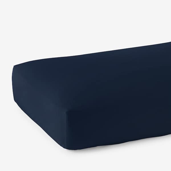 The Company Store Legends Hotel Supima Navy Wrinkle-Free Sateen California King Fitted Sheet