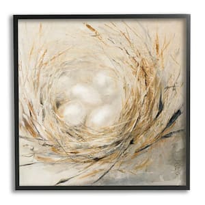 Abstract Baby Bird Egg Nest Countryside Animals by Third and Wall Framed Animal Art Print 24 in. x 24 in.