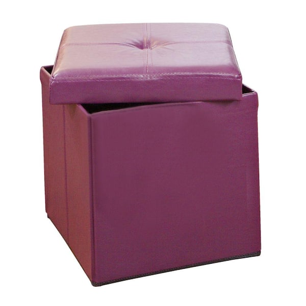Simplify Purple Storage Ottoman