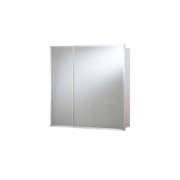 Croydex 24 in. W x 24 in. H x 5 in. D Frameless Bi-View Surface-Mount Medicine Cabinet with Easy Hang System in White