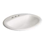 Aragon Self-Rimming Drop-In Bathroom Sink in White
