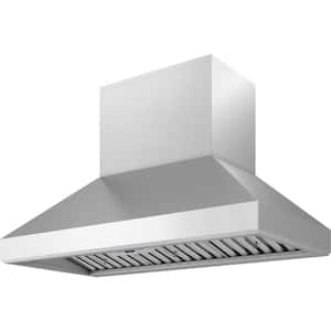 Titan 48 in. 750 CFM Wall Mount Range Hood with LED Light in Stainless Steel