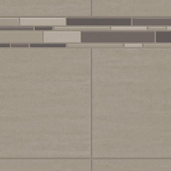 Utile Origin 32 in. x 60 in. x 83.5 in. Left Drain Alcove Shower Kit in Greige with Brushed Nickel Shower Door