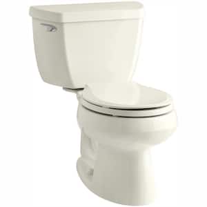 Wellworth Classic 2-Piece 1.28 GPF Single Flush Round Front Toilet with Class Five Flushing Technology in Biscuit