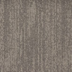 24 in. x 24 in. Textured Loop Carpet - Elite -Color Dappled Steel