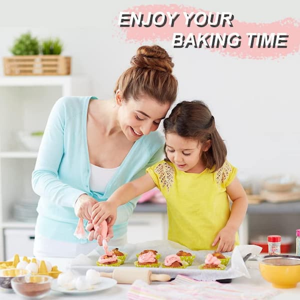 JFVKAF Disposable Plastic Tipless Icing Piping Bags Non-Slip