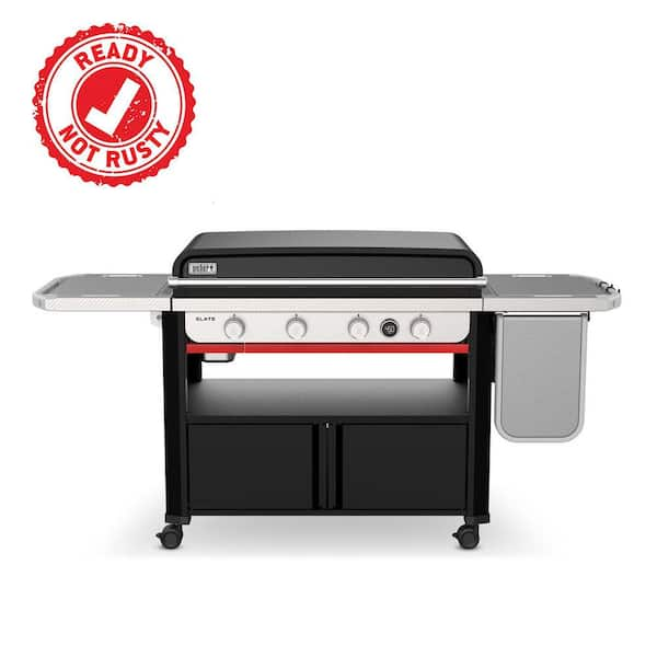 Slate Griddle 4-Burner Propane Gas 36 in. Flat Top Grill in Black