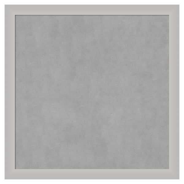 Amanti Art Low Luster Silver 27 in. x 27 in. Framed Magnetic Board
