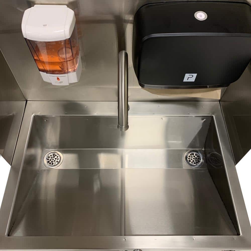 Pro Series Stainless Steel Portable Handwashing Sink with Gooseneck Faucet