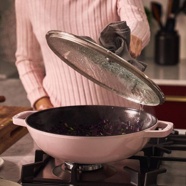 ZWILLING Staub Cast Iron Perfect Pan, 14 in. Wok, 4.5 qt. Serves 4