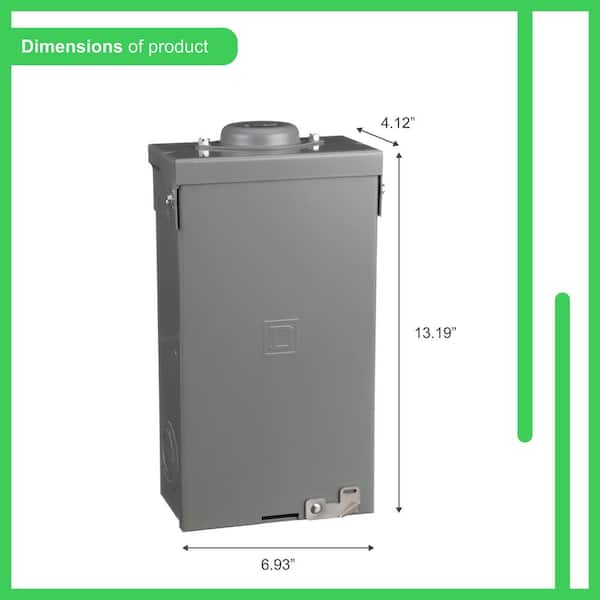 Square D QO 100 Amp 2-Pole Outdoor Circuit Breaker Enclosure with QO2100 Breaker Included