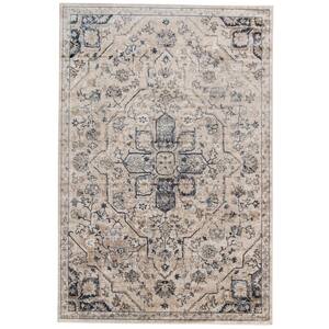 Balpoma Larra Beige/Gray 8 ft. 7 in. x 11 ft. 6 in. Transitional Medallion Polypropylene and Polyester Area Rug
