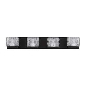 Tulianne 27 in. 4-Light Coal LED Vanity Light Bar
