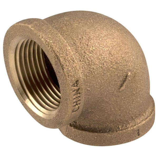 Everbilt 1 in. FIP 90-Degree Red Brass Elbow Fitting