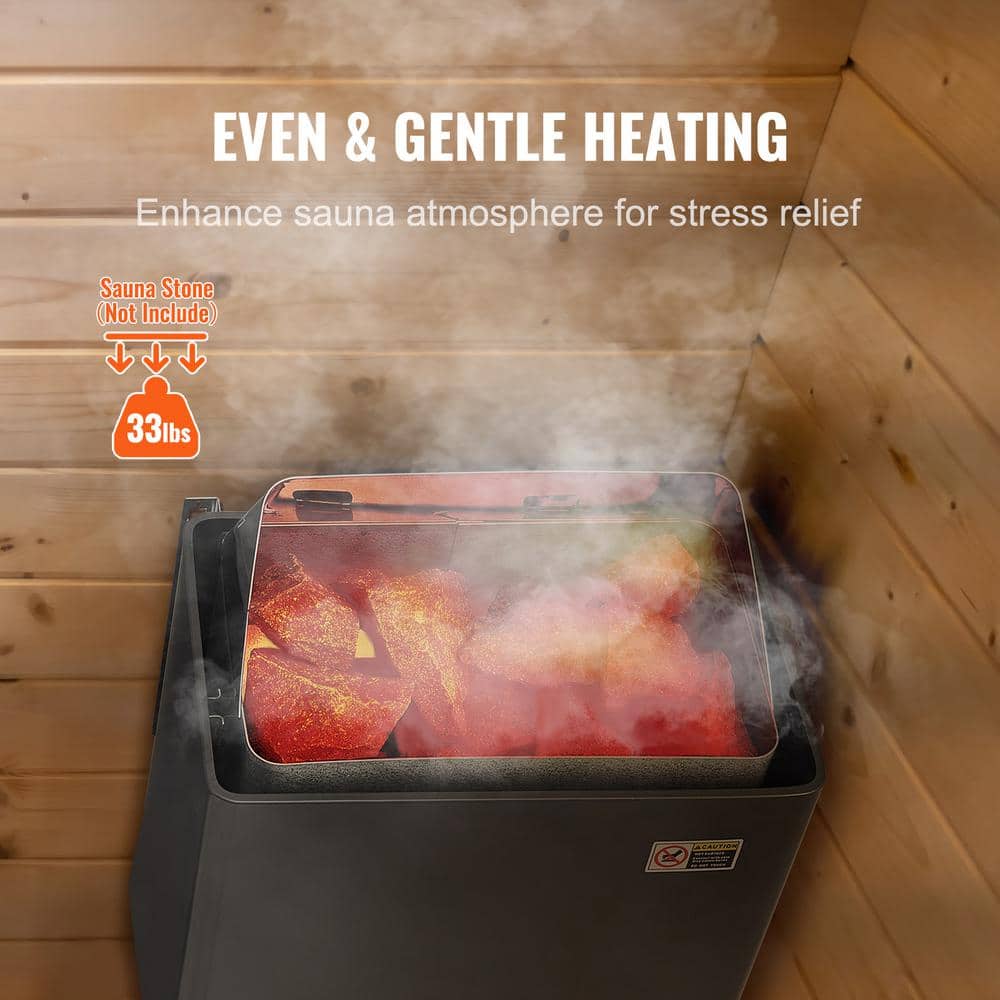 3KW Stainless Steel Electric Sauna Heater with Built-in Controls