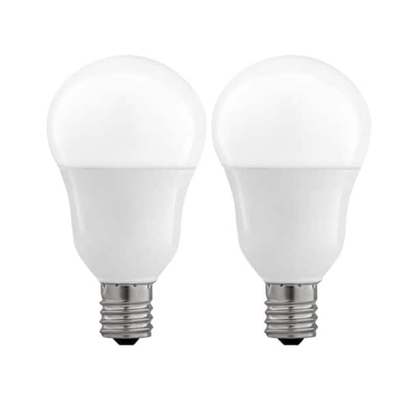 Feit Electric 60W Equivalent A15 Intermediate Dimmable CEC Title 20 90+ CRI White Glass LED Ceiling Fan Light Bulb, Daylight (2-Pack)