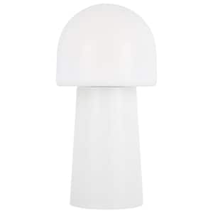 Enoki 20 in. Milk Glass Table Lamp