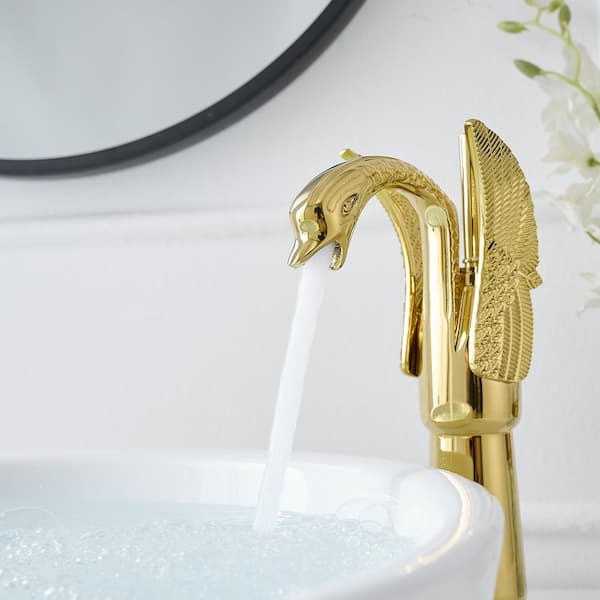 スワンです。 BWE Swan Single Hole Single Handle Bathroom Vessel Sink