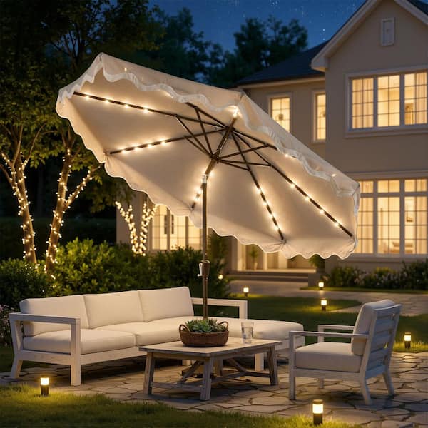 10 ft striped patio umbrella Blissun 9' Outdoor Umbrella, Patio Umbrella, Outdoor Table Umbrella, Market with 8 Sturdy Ribs, Push Button Tilt and Crank (Black & White Stripe) : Patio, Lawn & Garden color-blue Hampton Bay 9 ft. Color:Terylast Terracotta operated crank