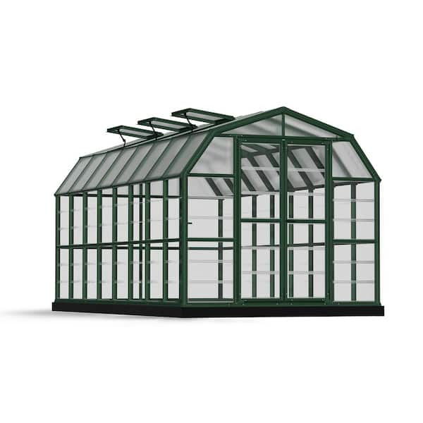 CANOPIA by PALRAM Grand Gardener 8 ft. x 16 ft. Green/Clear DIY Greenhouse Kit