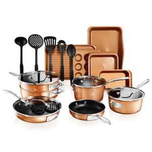 Gotham Steel Hammered Copper 10-Piece Aluminum Non-Stick Cookware