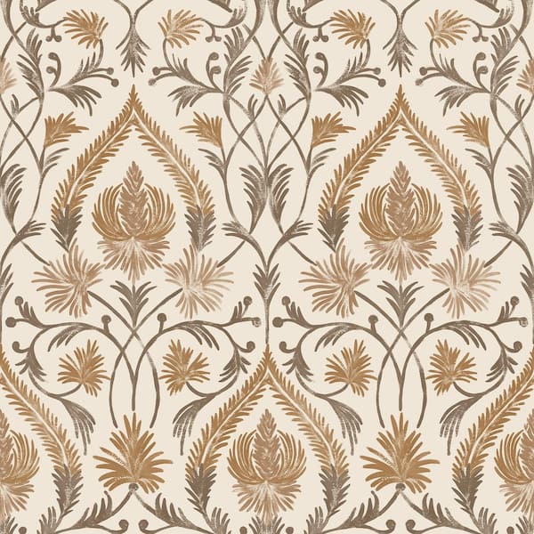 NuWallpaper Isle Brown Peel and Stick Wallpaper Sample