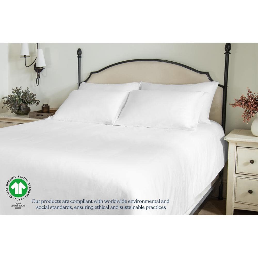 Delara Dark Grey Organic Cotton Full Fitted Sheet