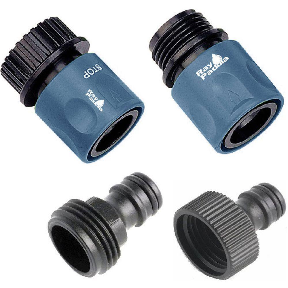 5Pcs Garden Hose Quick Connect Plastic Hose Tap Adapter Set Connector