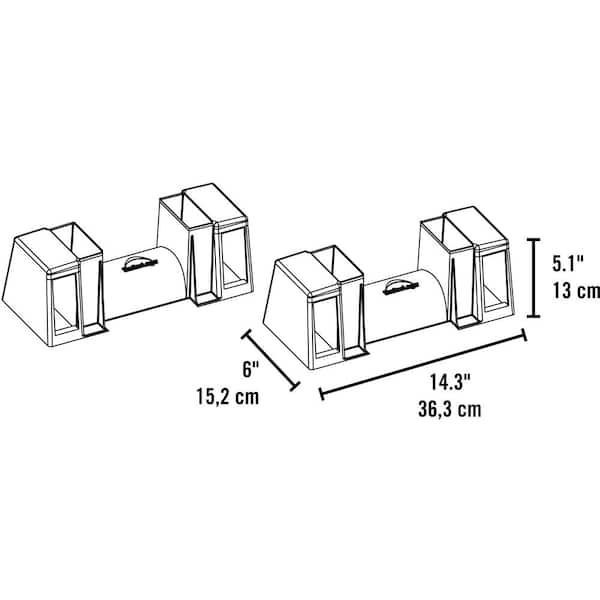 LumberRack 2-Way Adjustable Firewood Bracket Kit with Customizable Design (Designed to Firmly Fit 2 x 4 Lumber)