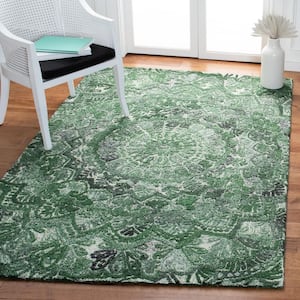 Marquee Green/Ivory 4 ft. x 6 ft. Floral Oriental Area Rug
