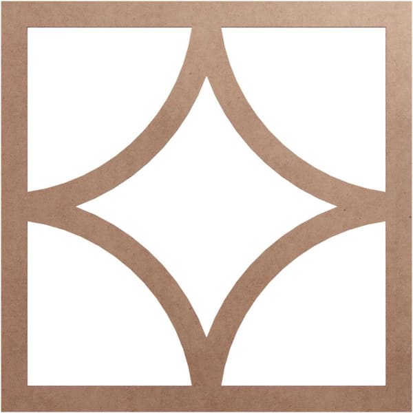 Ekena Millwork 0.375 in. x 28 in. x 28 in. Wood Medallion Moulding