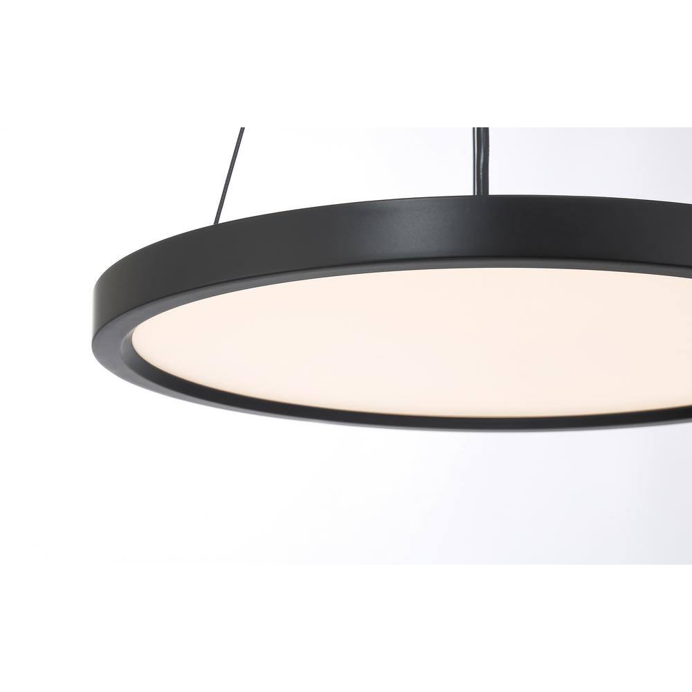 15" Coal Aluminum LED Pendant with Acrylic Shade