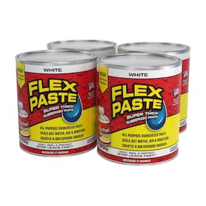 Flex Paste 3 lb. White All Purpose Strong Flexible Watertight Multipurpose Sealant (4-Pack)