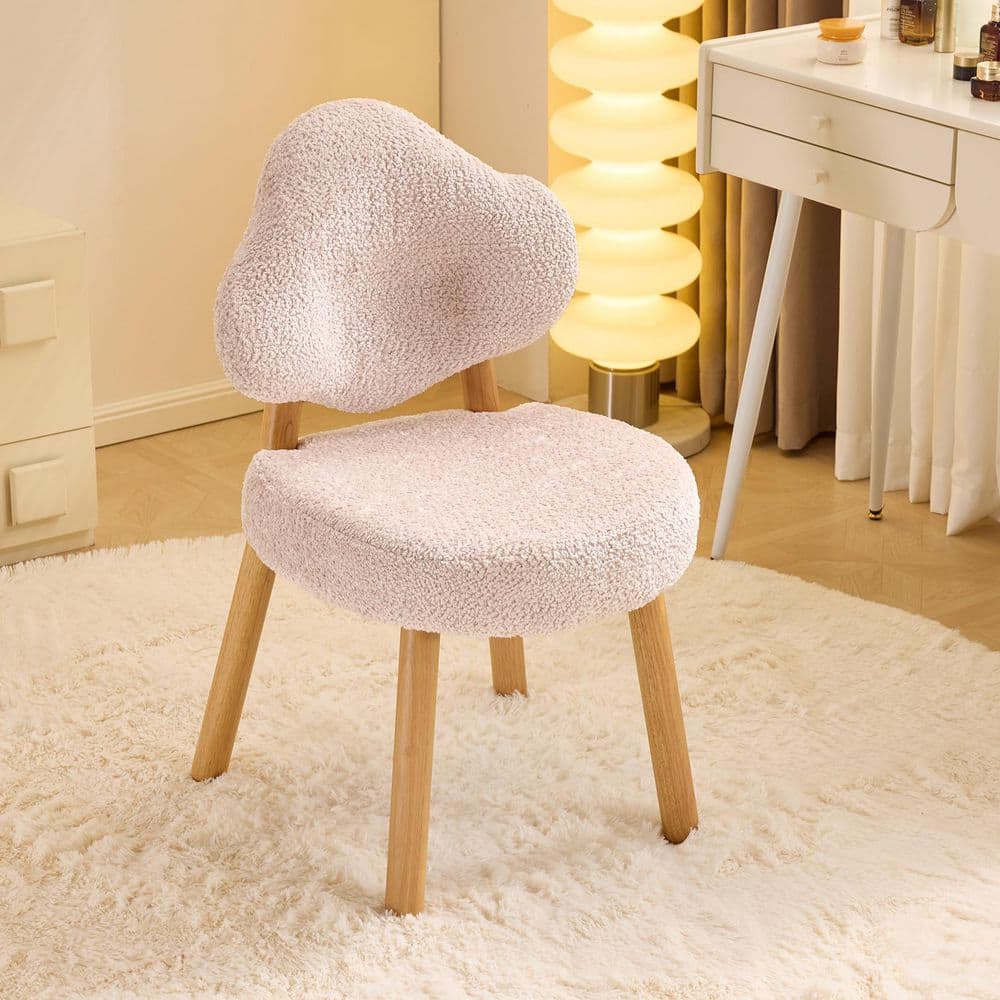 Pink Chenille Side Chair with Solid Wood Leg price history on PriceWatchPro