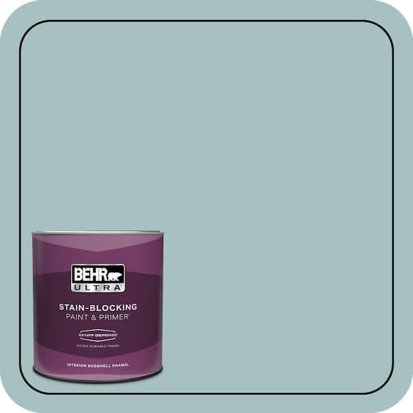 BEHR ULTRA 1 qt. #500F-4 Swan Sea Extra Durable Eggshell Enamel Interior Paint & Primer