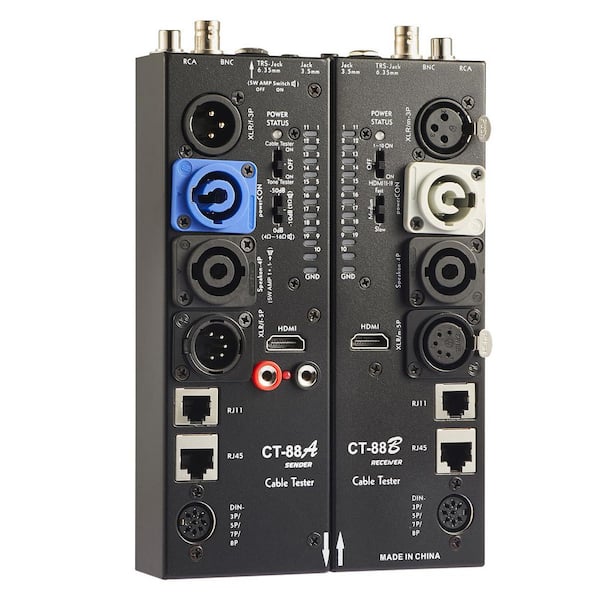 Advanced Detachable Cable Tester and Wire Tracker with LED Indicators, 10-Way Switch, Audio Line Checker